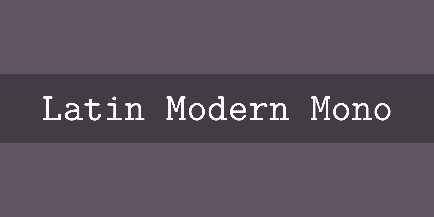 Пример шрифта Latin Modern Mono Light 10 Regular